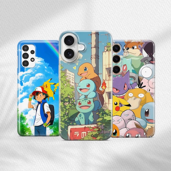 Pokemon Phone Case, Cute Pikachu Charmander Design, Pokemon Fans Gift