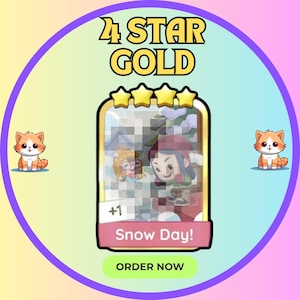 Stickers dorés Mono Go - Jour de neige du 18 au 17 novembre