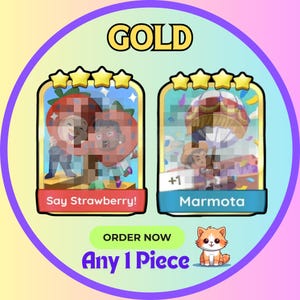 Mono Go Gold Stickers Any 1 Piece - July 28th (Say Strawberry Set 12 OR Marmota Set 14)