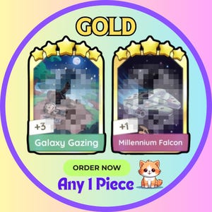 Adesivos Mono Go Gold - Qualquer unidade - 1º de julho (Galaxy Gazing Set 19 ou Millennium Falcon Set 20)