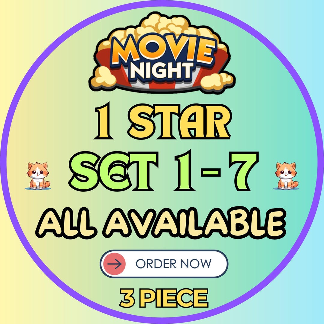 Mono Go 1 Star Stickers 3 Piece (set 1-7) - Etsy