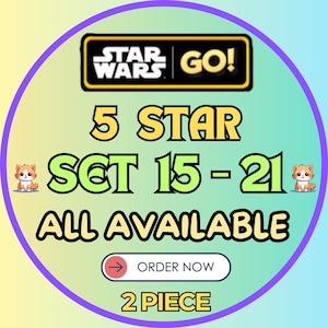 Mono Go 5 Star Stickers 2 Piece (Set 15-21) - Gold Cards Not Included