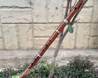 Flauta irlandesa de palisandro hecha a mano: estilo antiguo, clave de re con estuche rígido