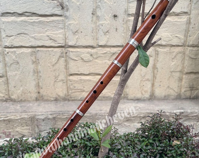Handmade Rosewood Irish D Flute, Celtic Folk Instrument (Key of D)