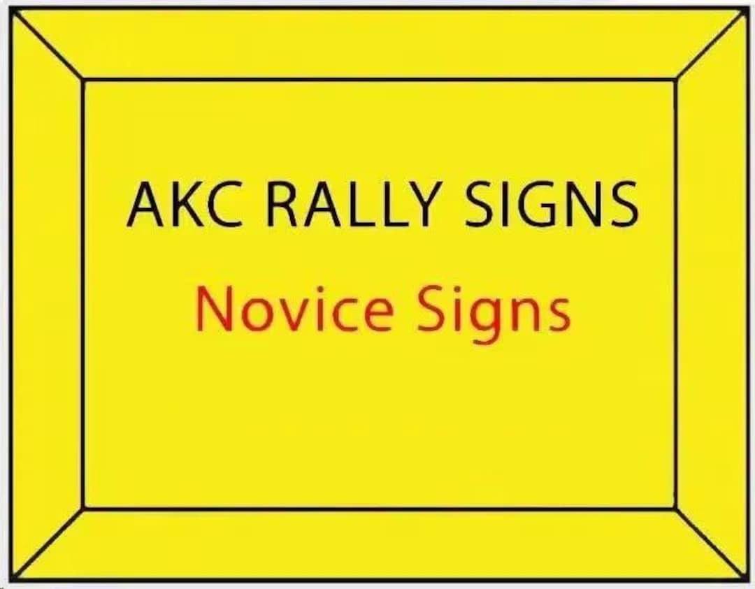 AKC Rally Signs – Novice Level With Descriptions on Back – Laminated or ...