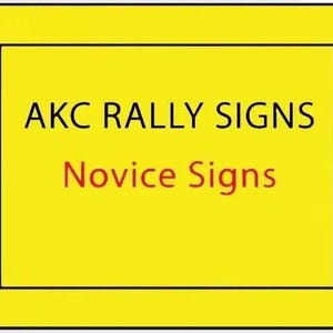 AKC Rally Signs – Novice Level with Descriptions on Back – NON Laminated