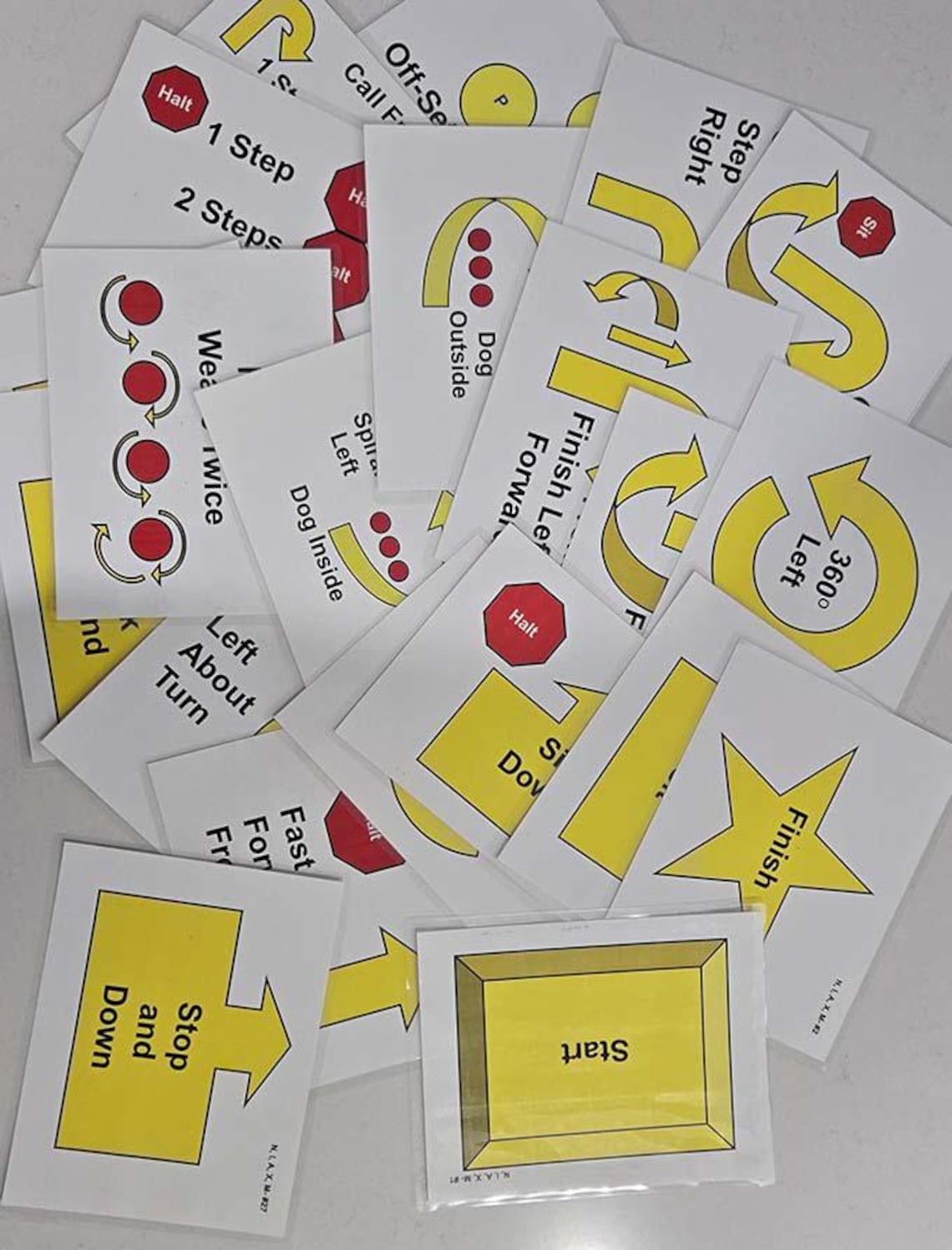 Asca Rally Signs Printable AKC Rally Signs – Novice Level With Descriptions on Back – Laminated or ...