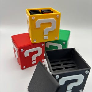 Box für Nintendo Switch Spiele - 3D-gedruckter Super Mario Fragezeichen-Würfel