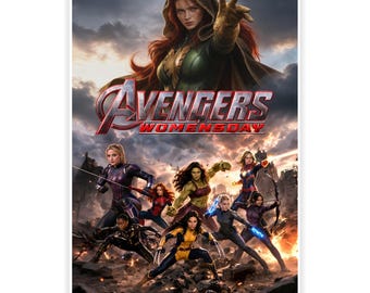 Avengers Doomsday Parody All Female Cast Artwork Poster Print