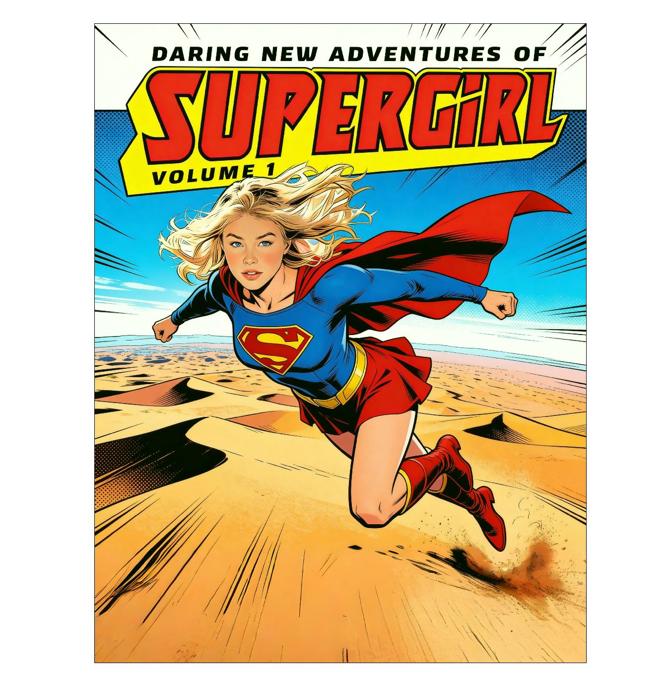 milly-alcock-as-supergirl-retro-comic-style-poster-print-8-x12-or-12