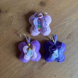 Butterfly decoration, Spring decor, Felt decor, Easter decoration, Pink Butterfly in Felt