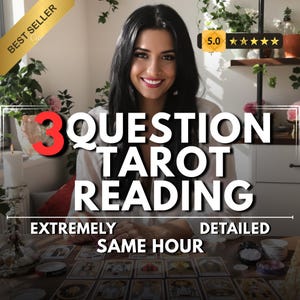 Lettura psichica intuitiva dei tarocchi a 3 domande, lettura nella stessa ora, lettura veloce dei tarocchi, astrologia, risposte rapide, lettura della telepatia,