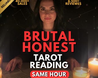 Same Hour Detailed Brutal Tarot Reading, Honest Brutal Psychic Predictions, Love Reading No AI, Medium Clairvoyant PDF Report