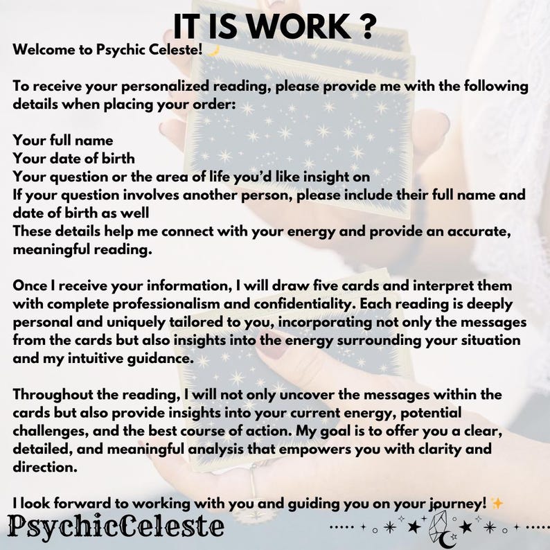 Step into emotional truth with this In-Depth Love Reading. 🌟 Using tarot reading love techniques and intuitive psychic insights, I reveal their exact thoughts and feelings. Whether you're wondering about a soulmate, partner, or new connection, this same hour tarot reading provides fast, honest spiritual guidance crafted to bring you closer to understanding their heart.