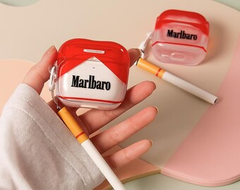 Funny 3D Cigarette Box Airpods Case – Shockproof Cover With Charm,  Anti-lost Design