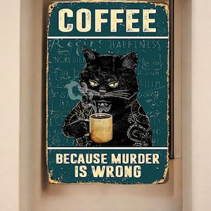 Vintage Coffee Tin Sign - Retro Wall Art for Cafe, Pub, Bar - Metal Plaque, Home Decor, Friends-Themed Wall Decoration for Coffee Lovers