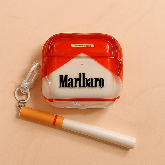 airpods cigarette case Funny 3D Cigarette Box Airpods Case – Shockproof Cover With Charm,  Anti-lost Design
