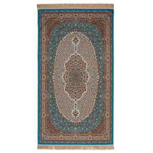 Luxury Silky Velvet Muslim Prayer Mat with Traditional Islamic Patterned , Luxury Islamic Prayer Rug, Ramadan Eid Gift, Made in Turkey