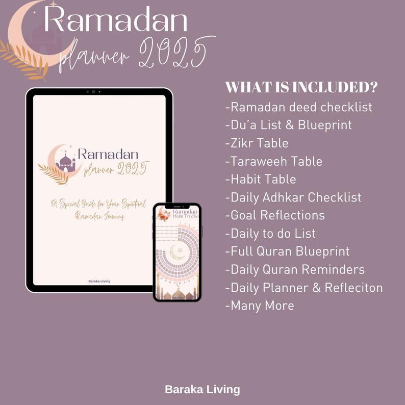 ramadan planner 2025 etsy