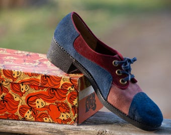 FLIPS - Colour Block Chunky Heels with lace up