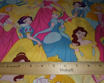 Princess Fabric Packed Characters CP18648 Large Print Cotton Fabric By The Yard