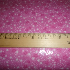 Comfy Flannel Fabric Print Pink Stars Tonal By the yard 100% Cotton Flannel