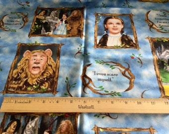 Wizard of Oz Fabric Judy Garland as Dorothy Cotton Very Rare by Quilting Treasurers