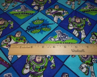 Character Flannel Fabric Buzz Lightyear By the yard 100% Cotton Flannel