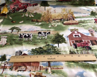 Farmall IH Tractor Cotton Fabric by the Yard Quilting Treasures