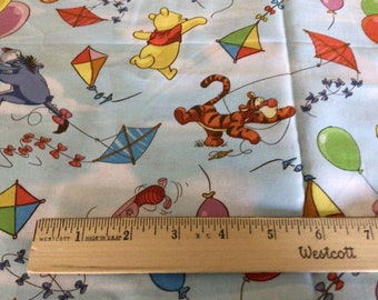 Winnie the Pooh Eeyore Tigger Piglet Pooh Balloon Friends Fabric Sold by Yard