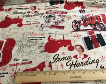 Farmall International Harvester Irma Harding Cotton Fabric by the Yard