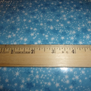 Comfy Flannel Fabric Print Blue Stars Tonal By the yard 100% Cotton Flannel