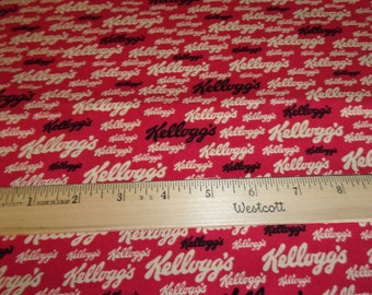 Red Kelloggs Fabric 45 Inches