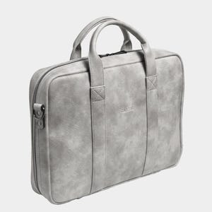 Borsa Porta PC Avorio Impermeabile – Custodia in Similpelle 13-14 Pollici con Tasche Organizer e Tracolla Regolabile