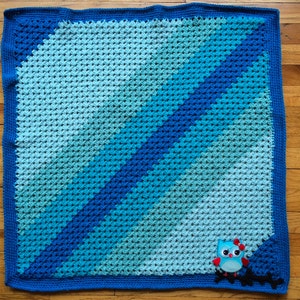 Blue Granny Corner 2 Corner Crochet Blanket and Headband PATTERNS Great Beginner Pattern image 5
