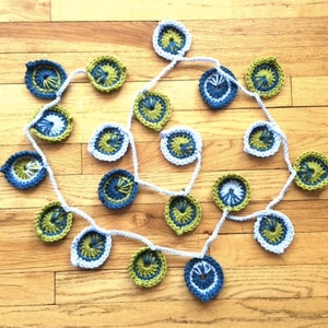 Peacock AND Curly Q's Garlands Crochet PATTERNS Two Patterns for One Price Great for the Beginner image 7