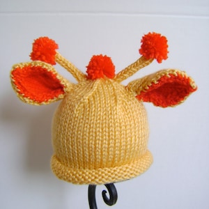 Giraffe Hat PATTERN - Newborn to Toddler Sizes - Great Costume Hat - Instant Download