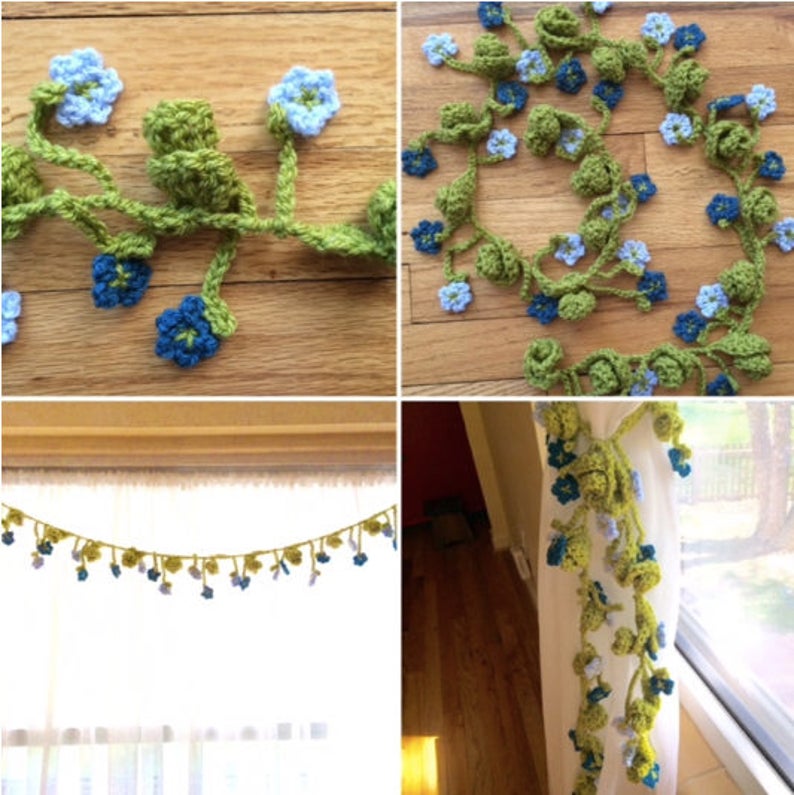 Peacock AND Curly Q's Garlands Crochet PATTERNS Two Patterns for One Price Great for the Beginner image 5