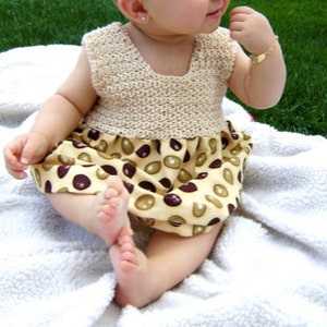 Fabric & Crochet Dress Pattern INSTANT DOWNLOAD Easy Pattern image 1