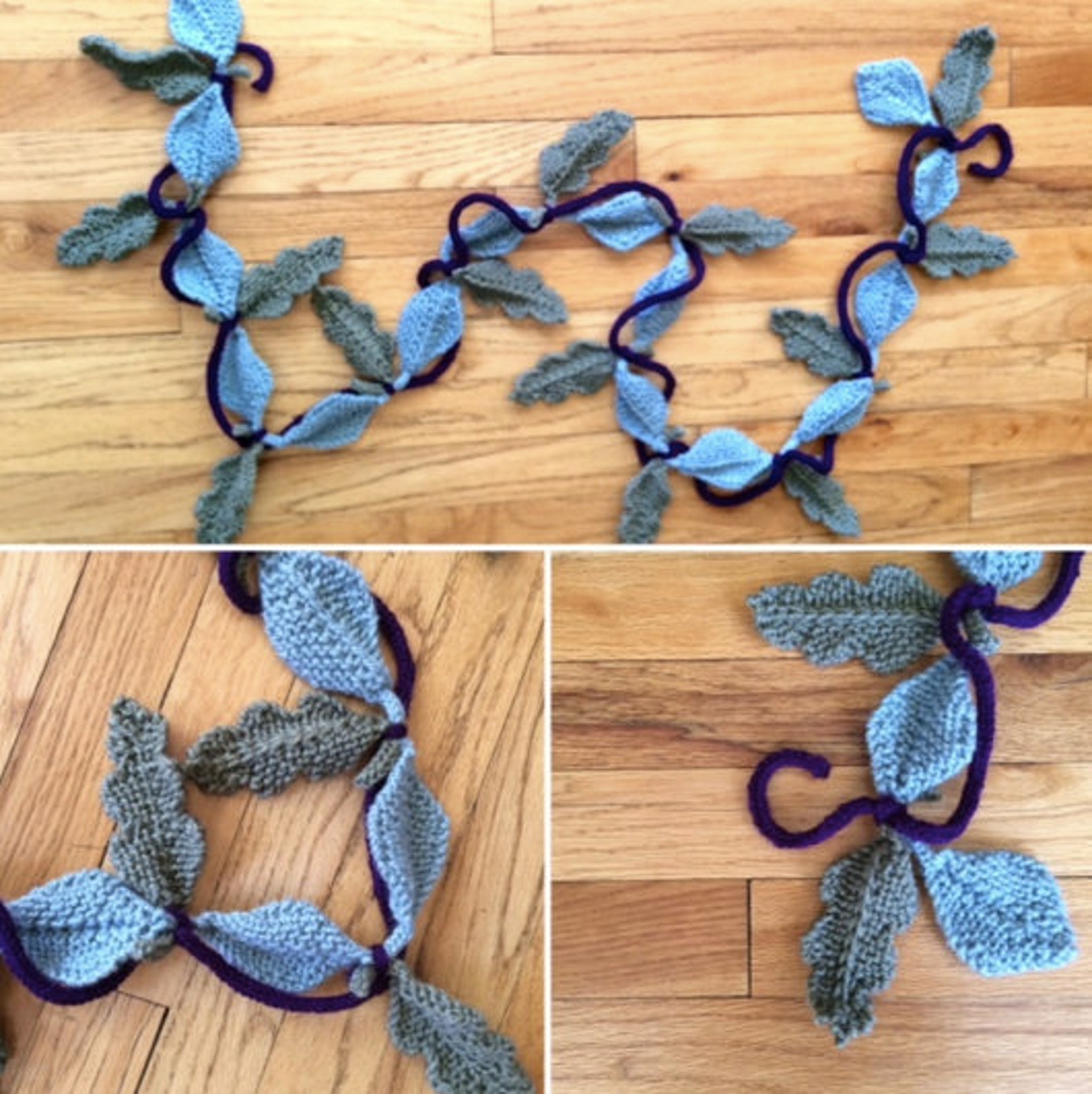 Oak Leaves Garland Knitting PATTERN Great for the Advanced Etsy