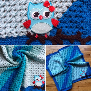 Blue Granny Corner 2 Corner Crochet Blanket and Headband PATTERNS Great Beginner Pattern image 2