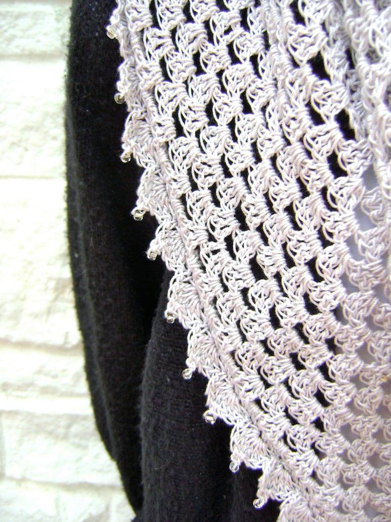 Triangle Shawl or Scarf Pattern Easy Crochet Pattern for the Advanced Beginner and Beyond image 5