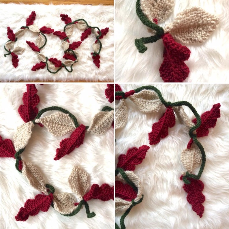 Oak Leaves Garland Knitting PATTERN Great for the Advanced Etsy