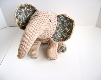 Knitting PATTERN for Precious Pachyderm - Only Needs One Skein of Worsted Yarn