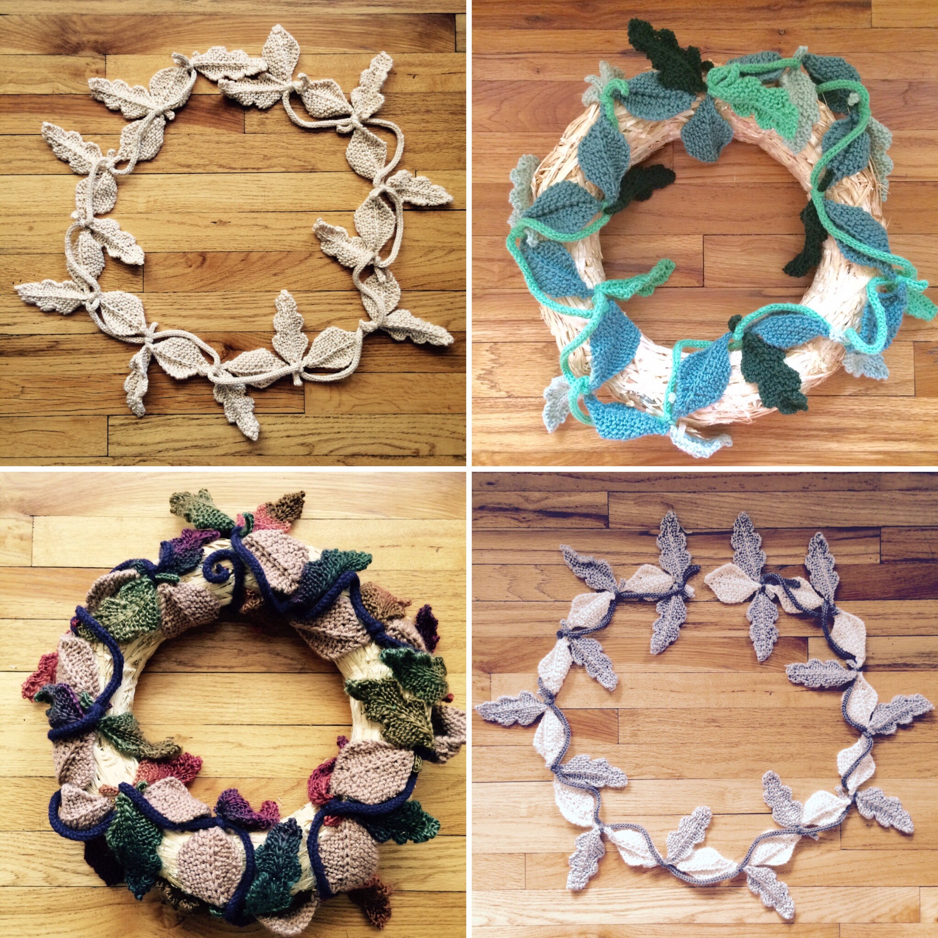 Oak Leaves Garland Knitting PATTERN Great for the Advanced Etsy