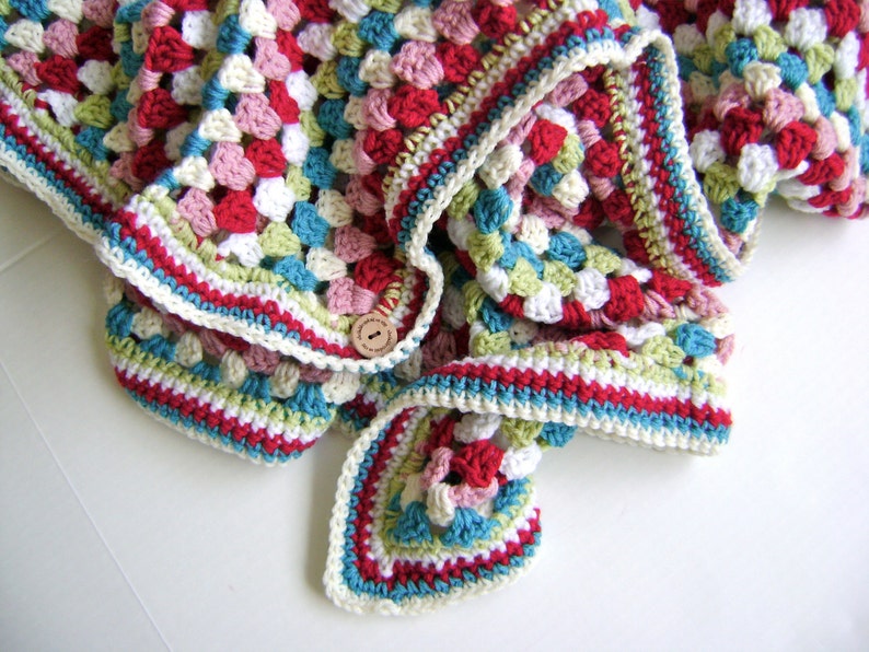 Cath Kidston Inspired Baby Blanket Pattern Skill Level Easy Great for Beginners image 1