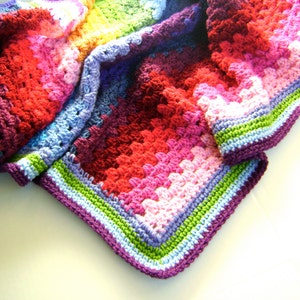 Crochet in Technicolor Granny Blanket Pattern Second in a Series of Four Easy Crochet for the Beginner image 5