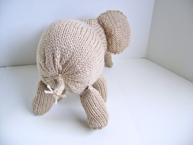 Knitting PATTERN for Precious Pachyderm Only Needs One Skein of Worsted Yarn image 4