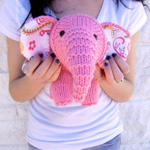 Knitting PATTERN for Precious Pachyderm Only Needs One Skein of Worsted Yarn image 5