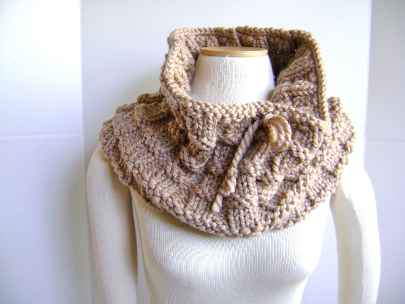 Basket Weave Cowl Knitting PATTERN Great for the Beginner Etsy